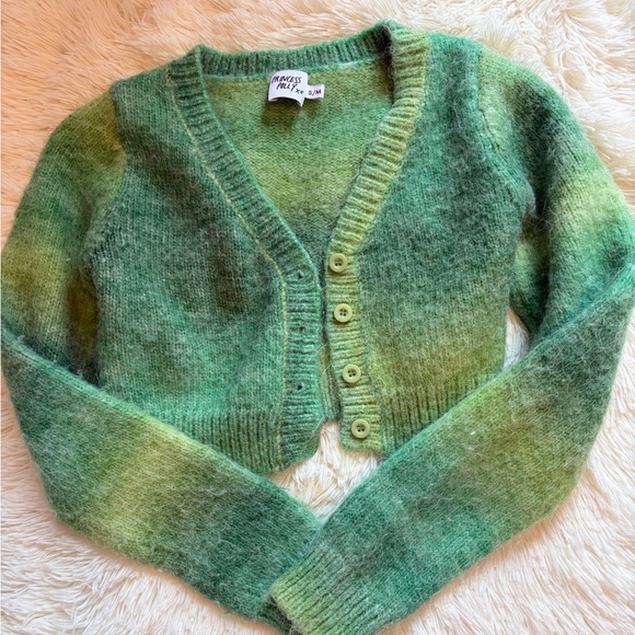 Princess Polly Sweaters - Princess Polly Cindi Green Ombre Cardigan US Size S/M